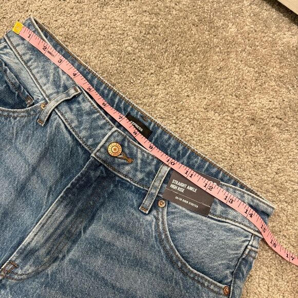 NWT Express Straight Ankle High Rise Jeans Size 8S (Short) - Picture 12 of 12